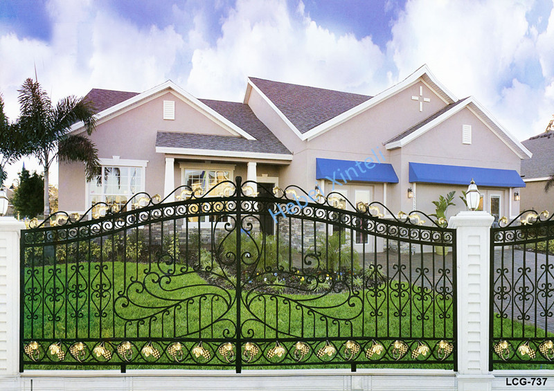 Ornamental iron fence