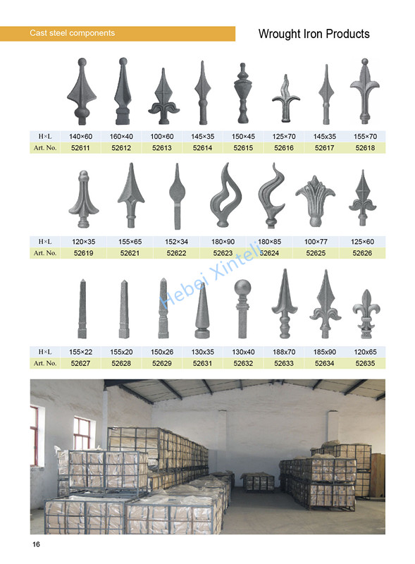 Cast steel garden components