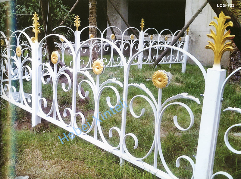 Ornamental iron fence