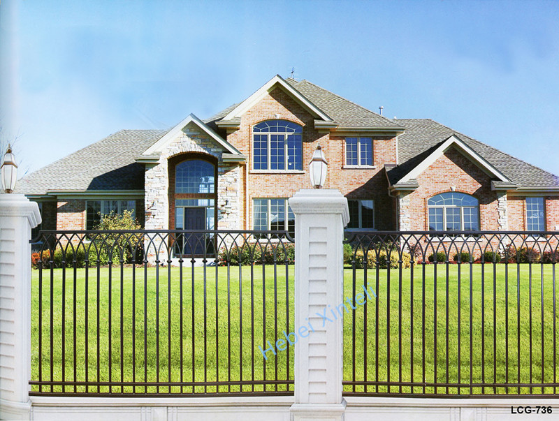 Ornamental iron fence