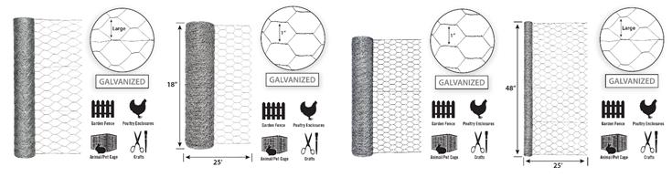 Hexagonal wire netting